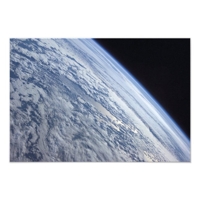 Earth's horizon against the blackness of space photo print (Front)
