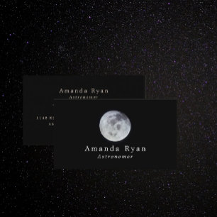 Earth's Moon, Astronomy Business Card