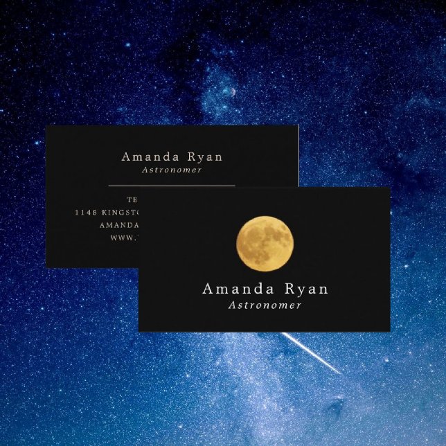Earth's Moon, Astronomy Business Card (Creator Uploaded)