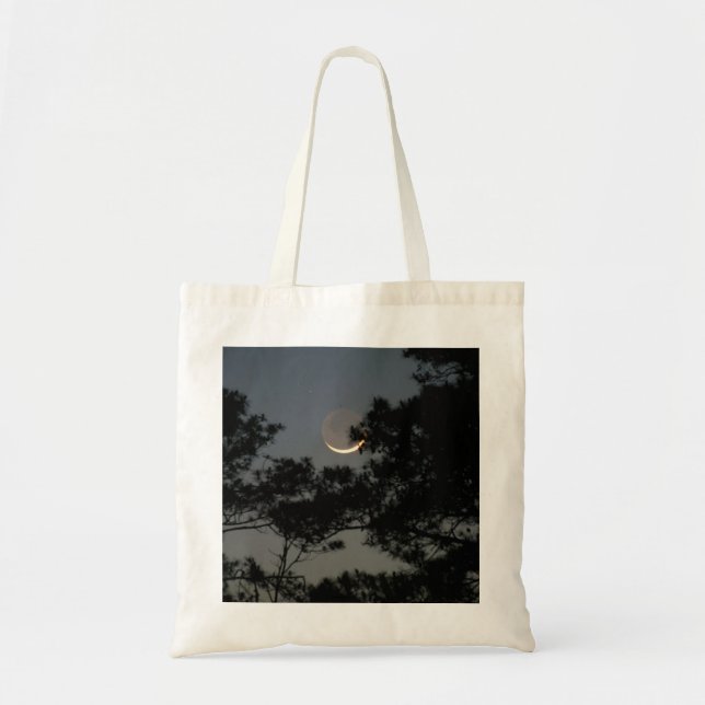 Earthshine Moon Tote Bag (Front)