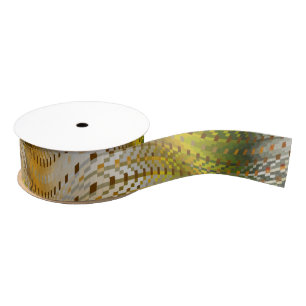 Earthtone Faux Snakeskin Grosgrain Ribbon