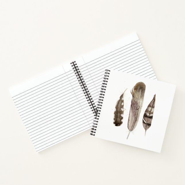 Earthtone Feathers II Notebook (Inside)