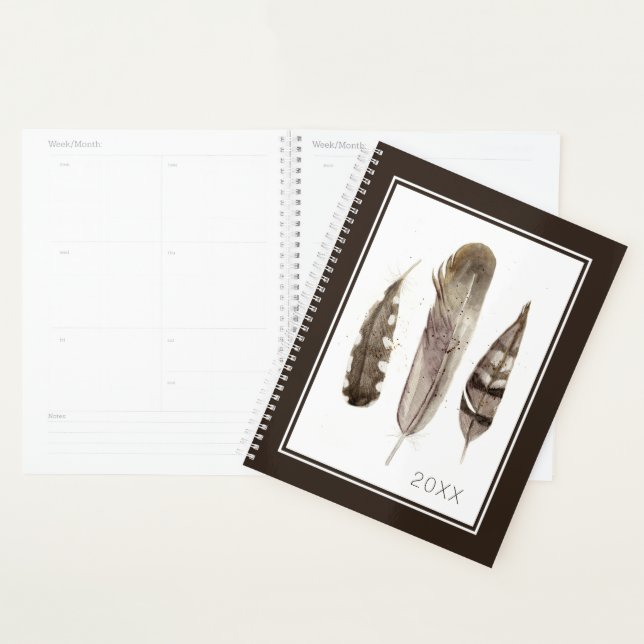 Earthtone Feathers II Planner (Display)