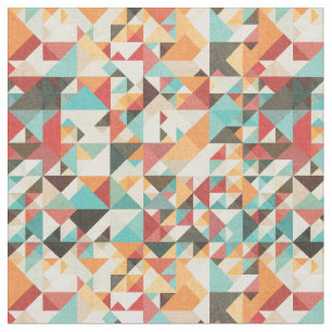Earthtone Geometric Pattern Fabric