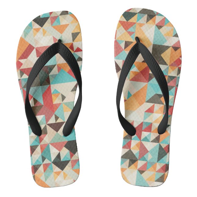 Earthtone Geometric Pattern Jandals (Footbed)