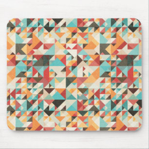 Earthtone Geometric Pattern Mouse Pad