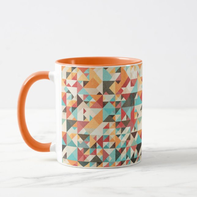Earthtone Geometric Pattern Mug (Left)