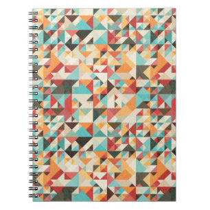 Earthtone Geometric Pattern Notebook