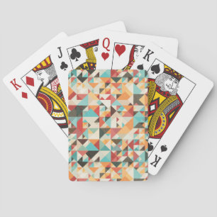 Earthtone Geometric Pattern Playing Cards