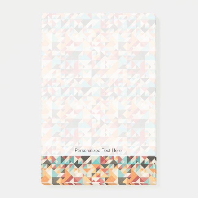 Earthtone Geometric Pattern Post-it Notes (Front)