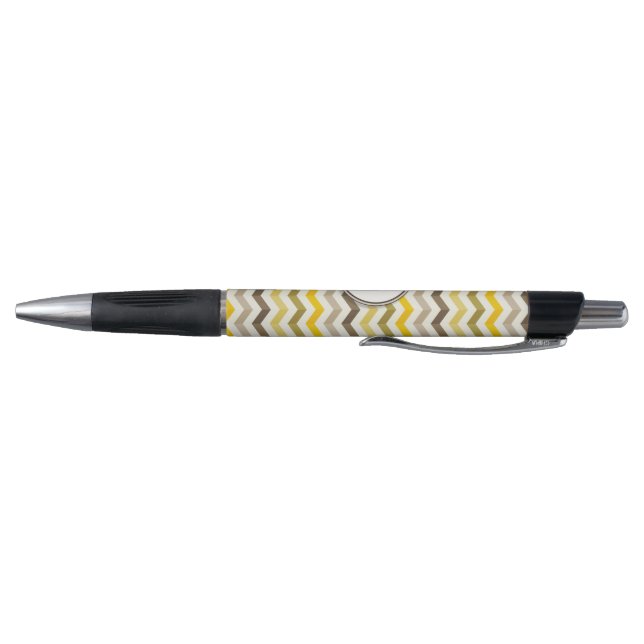 Earthtone Gold Chevron Stripes with Round Monogram (Bottom)