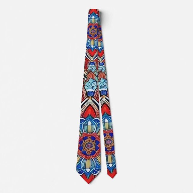 Earthtone Mandala Tie (Front)