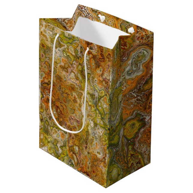 Earthtone Marble Gift Bag (Front Angled)