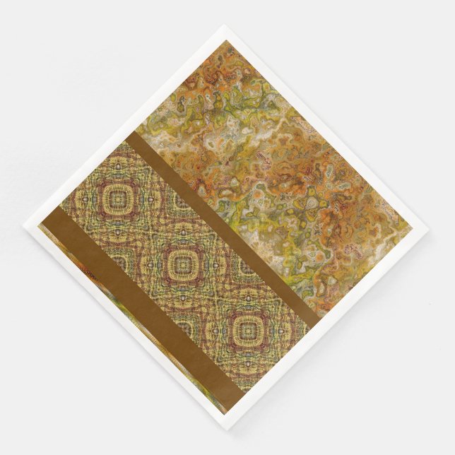 Earthtone Sampler Paper Party Napkins (Corner)