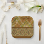 Earthtone Sampler Paper Party Plates<br><div class="desc">Part of a versatile, decorative collection of paper party supplies and gift wrap with earthtones as the primary color scheme - a collection featuring coordinated patterns and designs created to work together. The focus is on clean, balanced visuals that are easy to mix and match for all your gift wrap...</div>