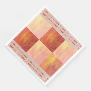 Earthtone Skies Tiles Paper Party Napkins
