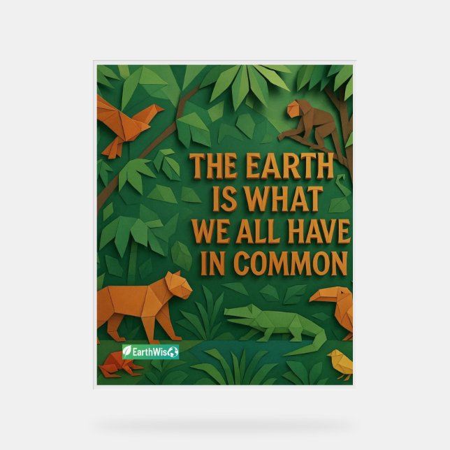 Earthwise: Inspiring Designs for a Cleaner Tomorro Acrylic Sign (Front)