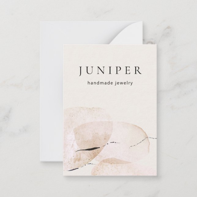 Earthy Abstract Artistic Watercolor Card (Front)