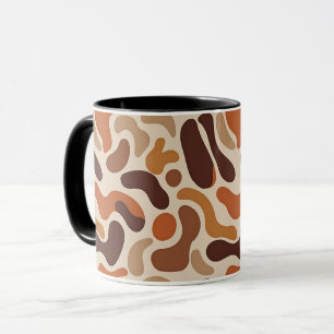 Earthy Abstract Coffee Mug – Organic Shapes