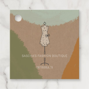 Earthy Abstract Dress Form Fashion Boutique Price Favour Tags