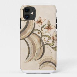 Earthy Abstract Floral & Calligraphy Lines Art Pri Case-Mate iPhone Case