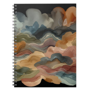 Earthy Abstract Watercolour Notebook