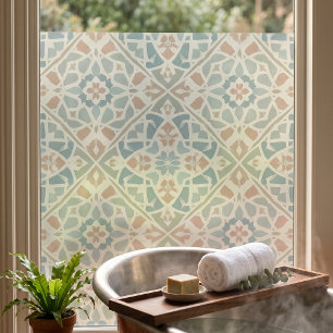 Earthy Arabesque Watercolor Mosaic Tile