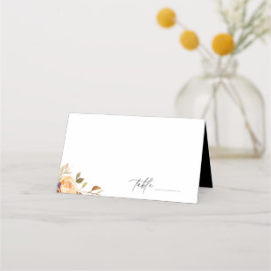 Earthy Autumn Floral Wedding Place Card