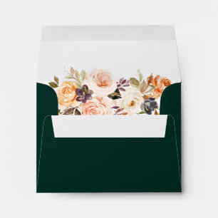 Earthy Autumn Floral Wedding RSVP Envelope