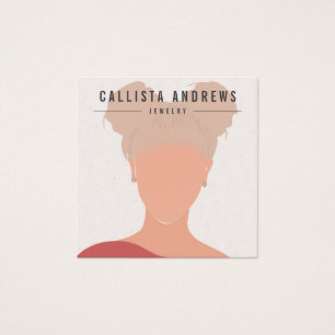 Earthy Bohemian Blonde Girl Earring Display Card