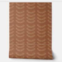 Earthy Boho Feathered Pattern Terracotta
