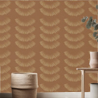 Earthy Boho Feathered Pattern Terracotta