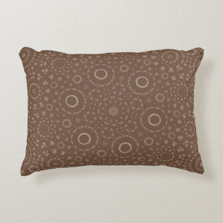 Earthy Boho Mandala Geometric Pattern | Brown Rust Decorative Cushion