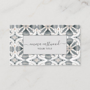 Earthy Boho Muted Flowers Business Card
