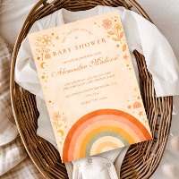 Earthy Boho Rainbow Baby Shower