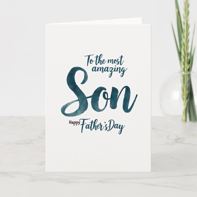 Earthy Brown Fathers Day Card (Front)