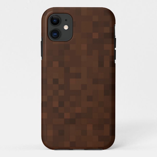 Earthy Brown Mosaic Tiles Pattern, Case-Mate iPhone Case (Back)