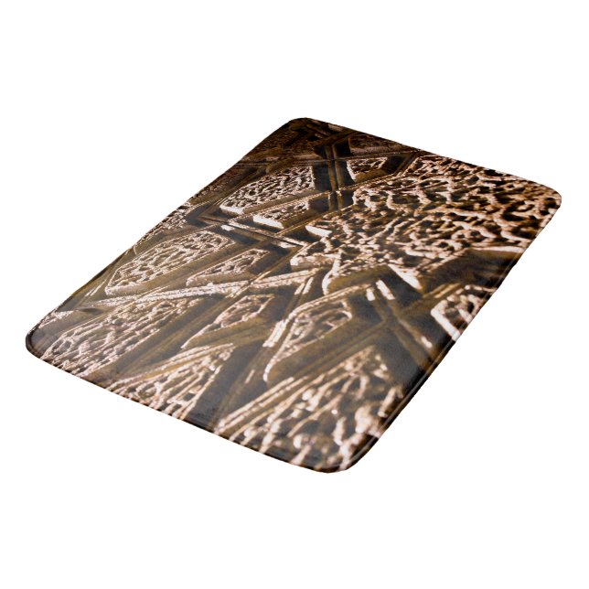 Earthy Brown Stars Bath Mat (Angled)