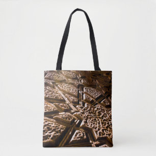 Earthy Brown Stars Tote Bag