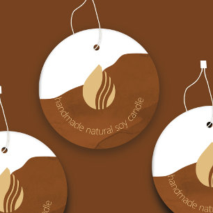 Earthy Candle Product Logo Icon Hang Tag