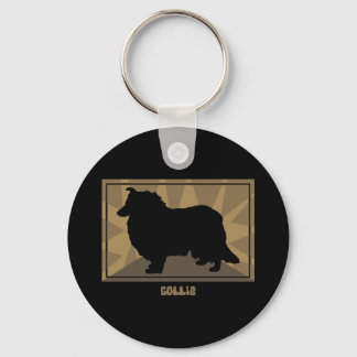 Earthy Collie Key Ring