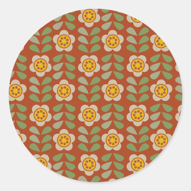 Earthy Colors Floral Sticker - Bloom & Stick (Front)