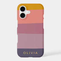 Earthy Colour Block Shapes Purple Personalised iPh