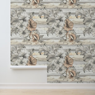 Earthy colour romantic flower blossom horizontal wallpaper