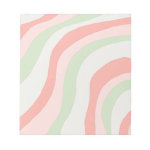 Earthy Colour Wavy Stripe Minimalist Spring Summer Notepad