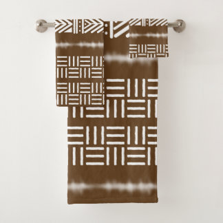 Earthy Coloured African Mud Cloth Design Towel Set