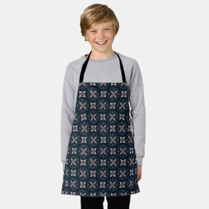 earthy coloured floral geometric tiles apron