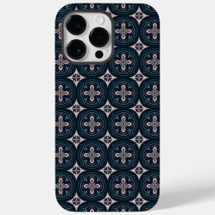 earthy coloured floral geometric tiles Case-Mate iPhone 14 pro max case