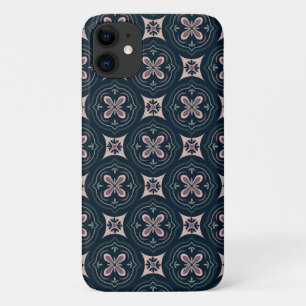 earthy coloured floral geometric tiles Case-Mate iPhone case