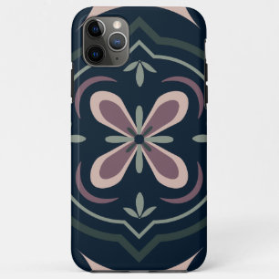 earthy coloured floral geometric tiles Case-Mate iPhone case